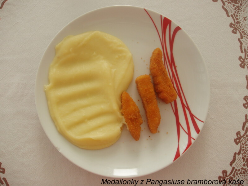 Medailonky z Pangasiuse bramborová kaše